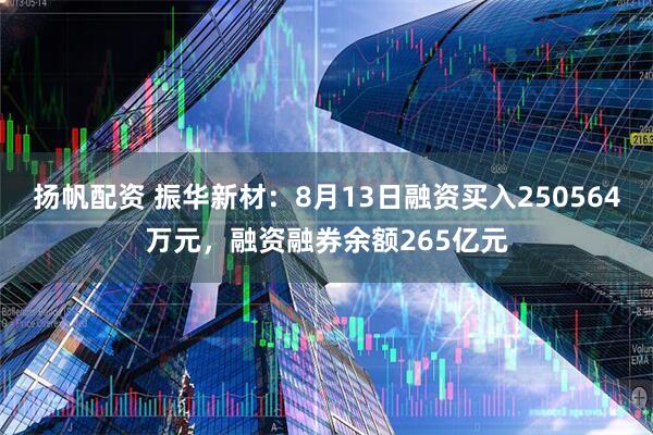 扬帆配资 振华新材：8月13日融资买入250564万元，融资融券余额265亿元